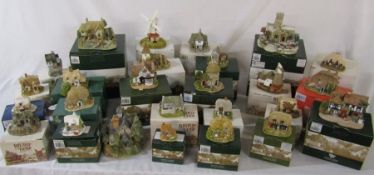 Large quantity of Lilliput Lane houses and cottages inc The Old Mill at Dunster, Lead Kindly Light