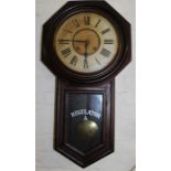 Ansonia drop dial regulator wall clock