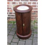 Victorian circular pot cupboard with marble top