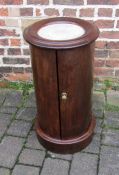 Victorian circular pot cupboard with marble top