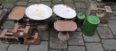 Assorted weights and scales