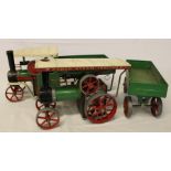 Mamod steam wagon, tractor & open wagon trailer