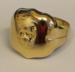Tested as 18ct gold signet ring weight 5.7g size I - Image 2 of 2