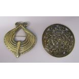 David Anderson style Norwegian silver brooch 'Copi originalen fra omkr aar 1000' D 6.5 cm weight 0.