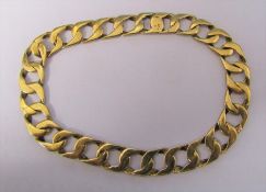 9ct gold curb bracelet (no fastener, soldered together) weight 13.5 g