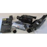 Various video and camera equipment inc Kodak EK160-EF camera, Canovision E850 Hi, Sony handycam