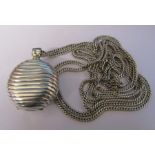 Victorian silver keepsake locket and chain Birmingham 1900 (chain length 128 cm) weight 1.19 ozt