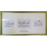 Vincent Haddelsey (1934-2010) three original equestrian related pen and ink drawings, two signed
