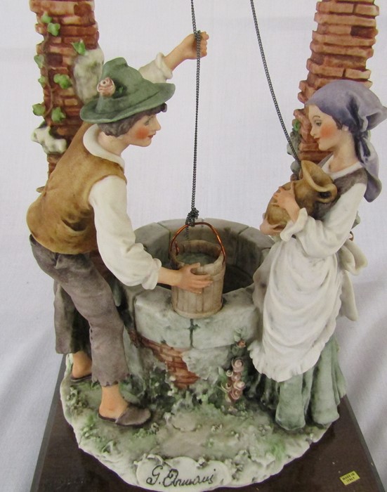 Large Capodimonte 'The wishing well' figurine by G Armani H 33 cm - Image 2 of 4