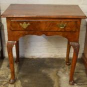 Walnut veneer 18th century style lowboy W 73cm D 44cm Ht 74cm