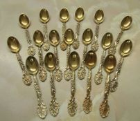 Set of 18 Danish silver teaspoons, assay mark for Copenhagen 1947-49, maker Johannes Siggaard weight