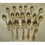 Set of 18 Danish silver teaspoons, assay mark for Copenhagen 1947-49, maker Johannes Siggaard weight