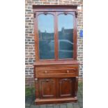 Victorian secretaire display bookcase (missing side panels) 241cm by 110cm