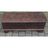 Small pine 18th century coffer/blanket box L 100cm D 35cm Ht 39cm