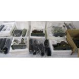 Quantity of Hawthorne Village model railway buildings, accessories, trains and carriages etc