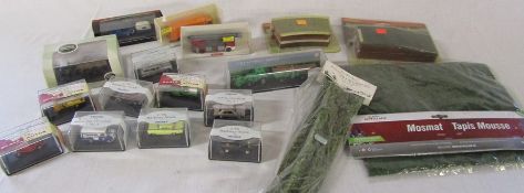 Unused die cast model cars etc for train layouts, mosmat and hedging etc