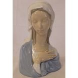 Lladro Virgin Mary bust