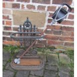 Cast iron stick stand with shooting stick