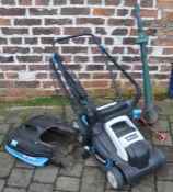 MAC electric lawn mower & a strimmer