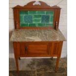 Late Victorian marble top washstand