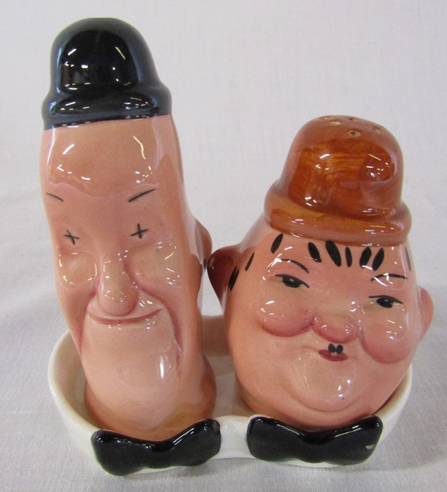 Beswick Laurel & Hardy cruet set on stand no 575