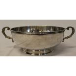 Silver 2 handled bowl retailed by Harrods with inscription "From The Silent Valley Staff April 1934"
