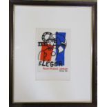 Fernand Leger (1881-1955) framed lithographic poster 'Museum Morsbroich Leverkusen 1955' published