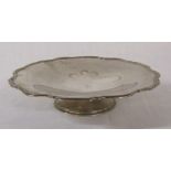 Silver pedestal dish London 1934 D 20 cm H 5 cm weight 10.07 ozt