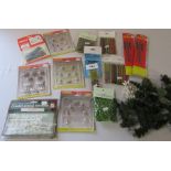 Box of model railway accessories