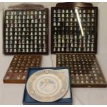 4 cases of decorative thimbles & Royal Doulton ltd ed Royal Birth Celebration plate boxed