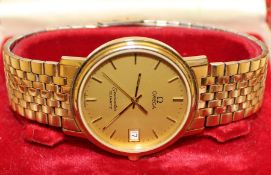 Gold plated Omega Seamaster wristwatch