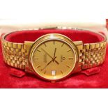 Gold plated Omega Seamaster wristwatch