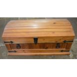Small wooden dome topped trunk
