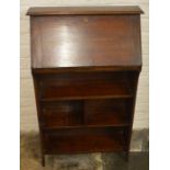 Small early 20th century oak bureau bookcase