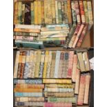 2 boxes of hard back novels including Re-Print Society & CBC, Biggles etc.