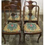 4 Edwardian dining chairs