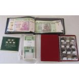 Collection of coins and bank notes inc Belarus consecutive bank notes, silver denarius, Kings of