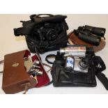 GB-Bell & Howell Sportster cine camera, Kodak Easy Share P880, Olympus Camedia, JVS video camera &