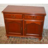 Modern mahogany sideboard W 97cm D 48cm Ht 77cm