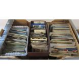 Large box of assorted postcards inc topographical and churches