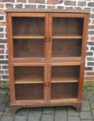 Mid 20th century oak sectional display bookcase