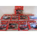 9 Airfix model starter sets - 1:32 Jaguar E-type (3), Aston Martin DBR9 (3) and Mini countryman