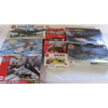 8 Airfix model kits inc Short Stirling BI/III, Short Sunderland III, Avro Lancaster B.I and