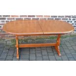 Priory extending oak dining table W89cm L210cm