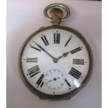 Nickel cased Goliath pocket watch case no 1414520  D 7.5 cm