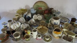 2 boxes of assorted ceramics and glassware inc Carlton ware, Royal Stafford & Limoges