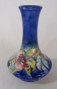 Moorcroft 'orchid' pattern vase H 15 cm (slight firing glaze fault) blue signature to underside