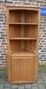 Ercol light elm corner cupboard 179 cm x 72 cm