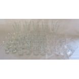 Selection of assorted sets of glasses inc champagne