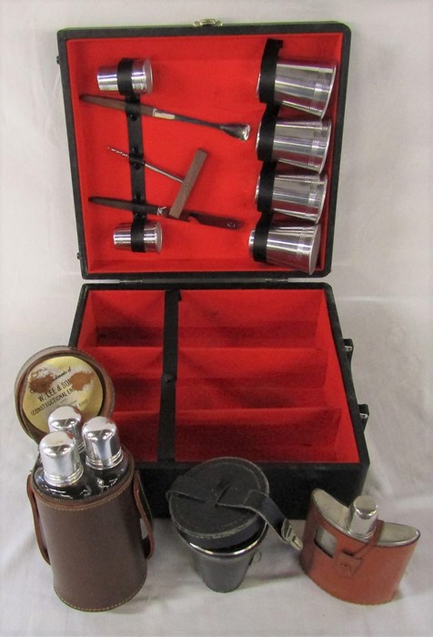 Selection of drinking items inc flasks and cups etc